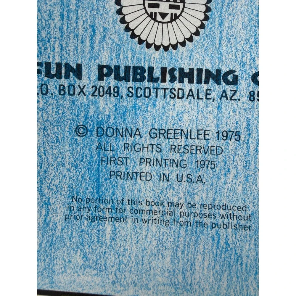 Vintage 1975 The Navajo Design Book Donna Greenlee First‎ Printing Coloring Book